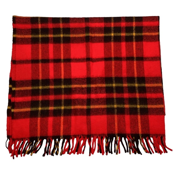 Faribault Woolen Mills Minnesota Wool Plaid Blanket Red